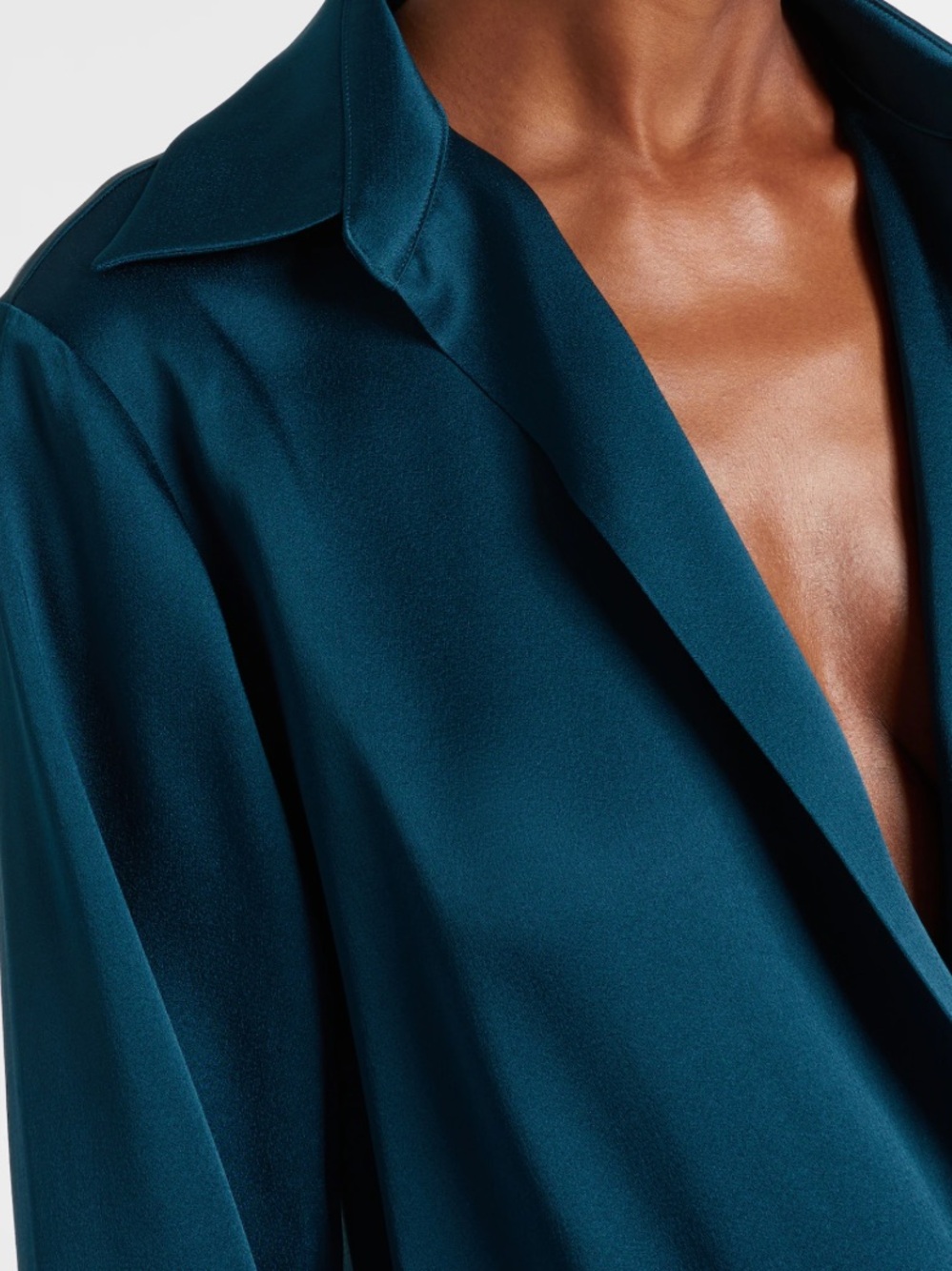 RUNWAY DRIES VAN NOTEN PETROL COLOR BLOUSE - Picture 6 of 7